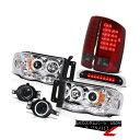 ヘッドライト 02 03 04 05 Ram Power Halo Headlight RED LED Taillight Drive Fog High Stop Black 02 03 04 05ラムパワーハローヘッドライトRED LEDテールライトドライブフォグハイストップブラック