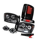 ヘッドライト 2007-2008 Ram TurboDiesel Angel Eye Headlights Tail Lights Fog Third Carg...