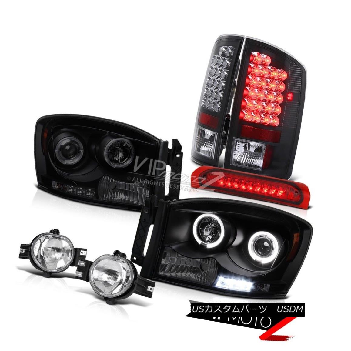 ヘッドライト 2006 Ram 4x4 Halo SINSTER BLACK Headlights Bumper Foglight Top Mount Brake Lamps 2006 Ram 4x4 Halo SINISTER BLACKヘッドライトバンパーフォグライトトップマウントブレーキランプ