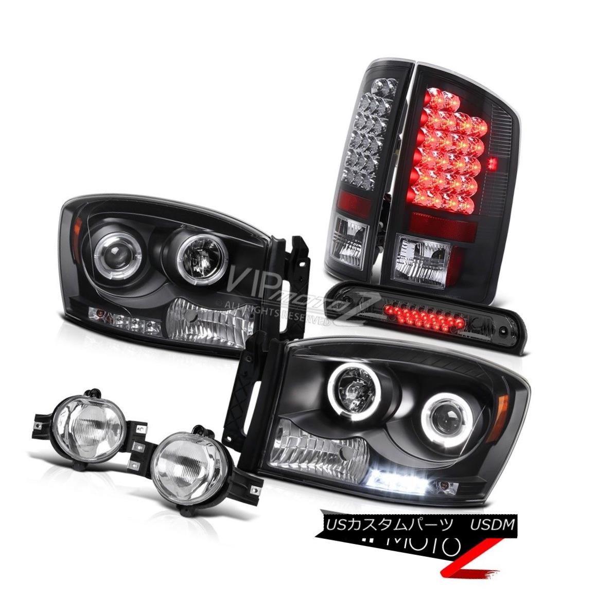 ヘッドライト 2007 2008 Dodge Ram 3500 LED Headlamps SMD Tail Lights Euro Fog Roof Brake Cargo 2007年Dodge Ram 3500 LEDヘッドランプSMDテールライトEuro Fog Roof Brake Cargo