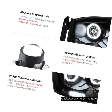 ヘッドライト Smoke CCFL Angel Eye Headlights LED Fog Top Mount Brake Lamp 2006 Dodge Ram 5.7L 煙CCFLエンジェルアイヘッドライトLEDフォグトップマウントブレーキランプ2006ダッジラム5.7L