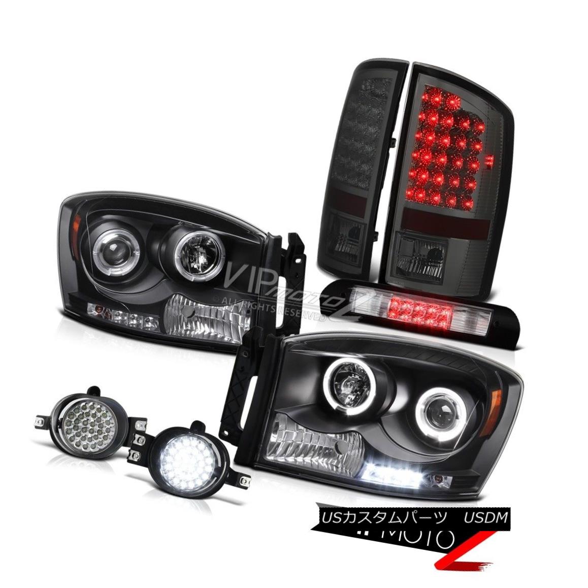 إåɥ饤 2007-2008 Ram TurboDiesel LED Headlights Smoked L.E.D Taillamp Foglamp 3rd Brake 2007 - 2008ǯॿܥǥLEDإåɥ饤ȥ⡼L.E.Dơץե3֥졼