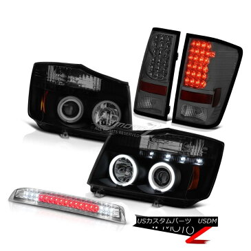 ヘッドライト CCFL Projector Headlight Smoke Tail Light LED High Brake For 2004-2015 Titan 4X4 CCFLプロジェクターヘッドライト煙テールライトLEDハイブレーブ2004-2015タイタン4X4用