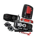 ヘッドライト 02-05 Ram Magnum V8 Projector Sinister LED Brake Tail Lights Foglamp Thir...