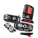 ヘッドライト 02 03 04 05 Ram Black Ring Headlights Brake LED Tail Lights Foglamps Thir...