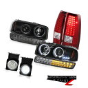 ヘッドライト 2003-2006 Sierra SLT Foglamps LED Tail Lights Parking Lamp Raven Black Headlamps 2003-2006シエラSLTフォグランプLEDテールライトパーキングランプレーブブラックヘッドランプ(2)