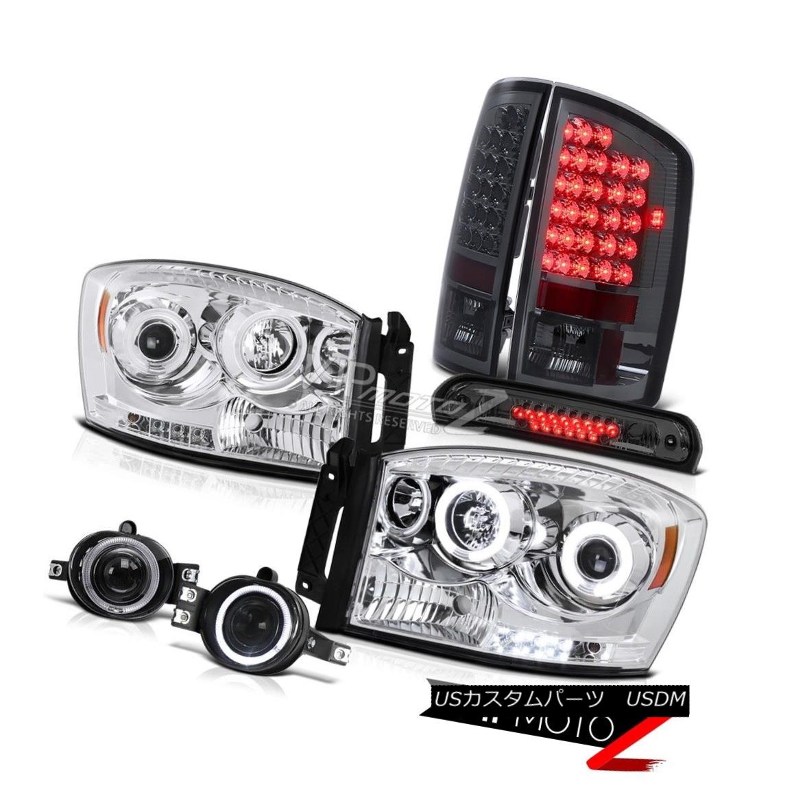 ヘッドライト 07 08 Ram TurboDiesel CCFL Halo DRL Headlight LED Taillamp Foglights Third Brake 07..