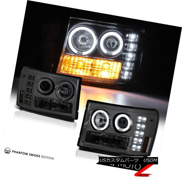 ヘッドライト CCFL Angel Eye Headlight Smoke LED Tail Light 07 08 09 10 11 GMC Sierra 6.0L SLE CCFLエンジェルアイヘッドライト煙LEDテールライト07 08 09 10 11 GMC Sierra 6.0L SLE