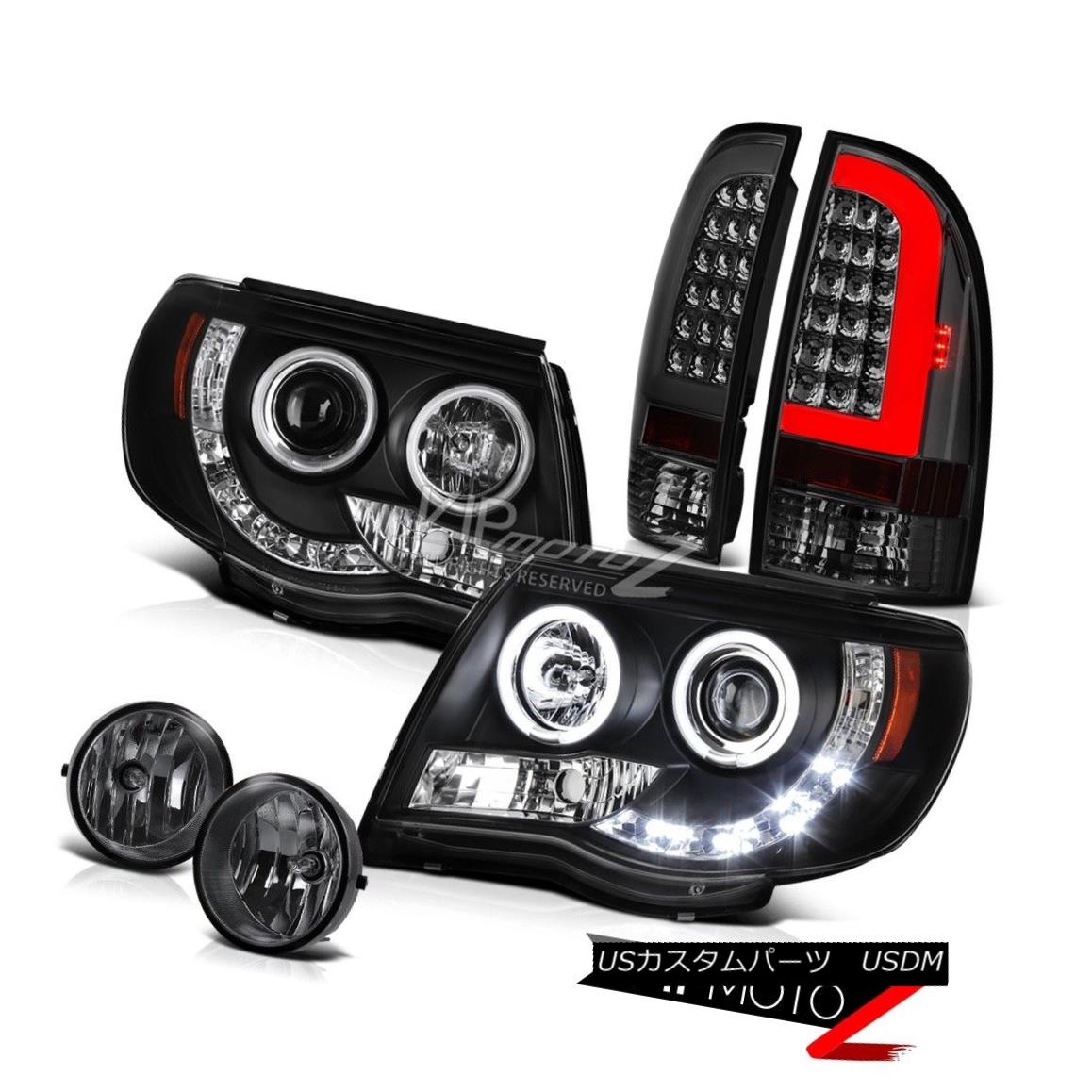 ヘッドライト 2005-2011 Toyota Tacoma Smoked Tail Infinity Black Ccfl Head Lights Spot Pair 2005年?2011年トヨタタコマスモークテールインフィニティブラックCcflヘッドライトスポットペア