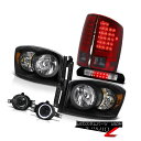 ヘッドライト Black Headlights SMD Tail Lamps Halo Fog Roof 3rd Cargo LED 2006 Dodge Ra...