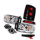 ヘッドライト 2002-2005 Ram 3500 Halo Rim Headlight Brake Tail Light Glass Fog Third Ca...