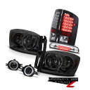 ヘッドライト 07 08 Ram Hemi Dark Headlights LED Black Taillights Projector Foglamps 3r...