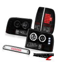 ヘッドライト 99 00 01 02 03 04 F350 XLT Black Smoke Halo Headlights LED TailLights 3rd...