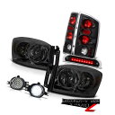 ヘッドライト 2006 Ram 1500 Smoke Headlights Black Tail Lamps LED Driving Foglights 3rd...