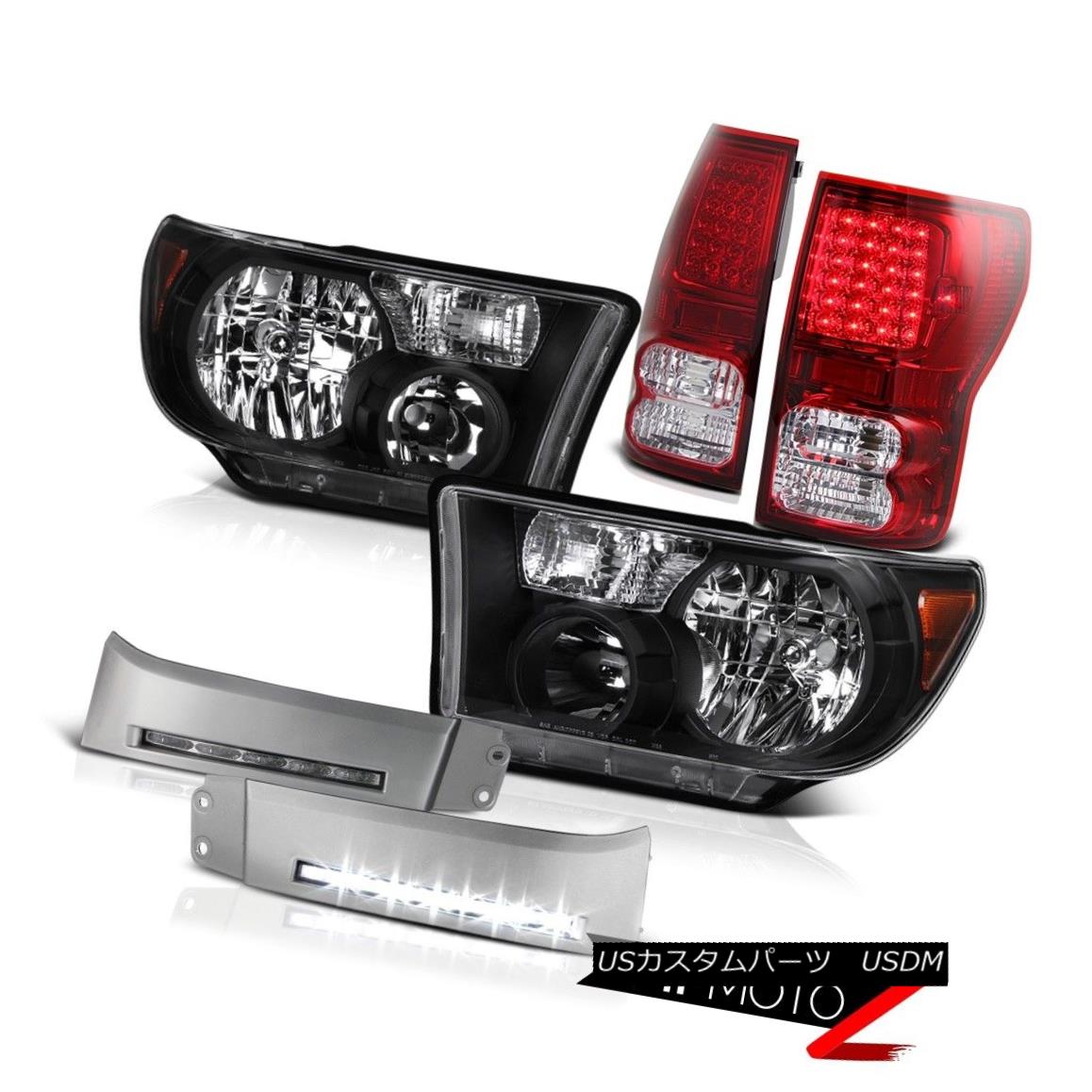 ヘッドライト 07-13 Tundra PickUp Truck TRD STYLE Amber Front Headlight LED DRL Tail Lights 07-13 Tundra PickUpトラックTRD STYLEアンバーフロントヘッドライトLED DRLテールライト