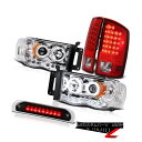 ヘッドライト Devil's CCFL Rim Headlights Brake Tail Light LED 3rd Cargo 02-05 Ram Turb...