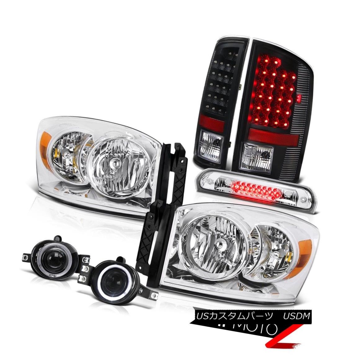 إåɥ饤 Pair Chrome Headlights Black Tail Lights Foglamps High LED 2006 Dodge Ram 1500 ڥإåɥ饤ȥ֥åơ饤FoglampsϥLED 2006ɥå1500