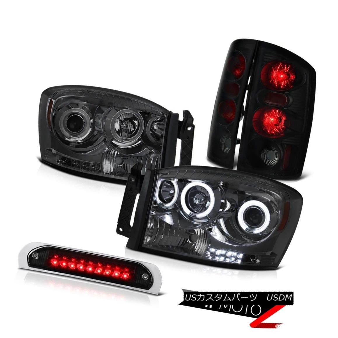 إåɥ饤 CCFL Headlights Smoke+Black Brake Tail Lights Black 3rd LED 2006 Ram PowerTech CCFLإåɥ饤ȥ⡼+֥å֥졼ơ饤ȥ֥å3 LED 2006 Ram PowerTech