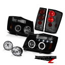 ヘッドライト For 04-15 Titan Sinister Black Headlight Halo LED Altezza Smoke Tail Light Fog 04-15タイタンシニスターブラックヘッドライトハローLED Altezzaスモークテールライトフォグ(2)