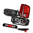 ヘッドライト 2x Halo LED Headlamps Brake Tail Lights Third Cargo Roof Stop 2002-2005 R...