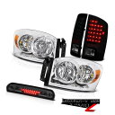 ヘッドライト 2006 Dodge Ram WS New Headlights Sinister Black LED Taillights High Stop Smoke 2006年のダッジ・ラムWSの新しいヘッドライト不快なブラックLEDの灯台ハイストップ・スモーク