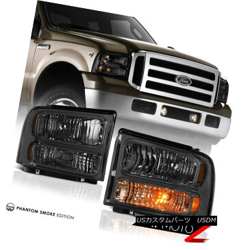 ヘッドライト 2005 2006 2007 Ford F250 Pair Smoke Headlamps Bright LED Taillight High Stop Red 2005年2006 2007年Ford F250ペア煙ヘッドランプ明るいLED晴天ハイストップレッド