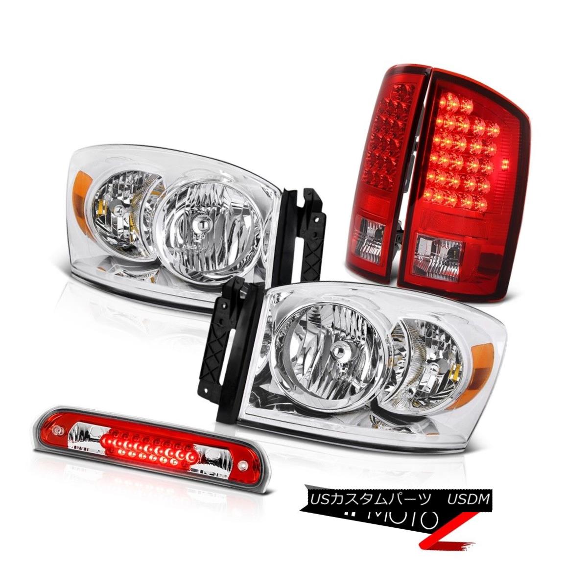 ヘッドライト 2006 Dodge Ram PowerTech Euro Headlights LED Signal Tail Lights High Brake Cargo 20..