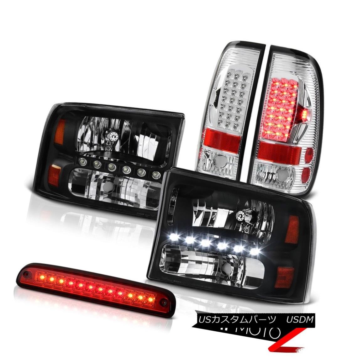 ヘッドライト Black Headlight Roof Brake LED SMD Rear Tail Light 99 00 01 02 03 04 F250 6.8L ブラックヘッドライトルーフブレーキLED SMDリアテールライト99 00 01 02 03 04 F250 6.8L