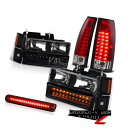 ヘッドライト 94 95 96 97 98 Chevy C1500 C2500 Silverado Red LED Cargo Tail Light Headl...