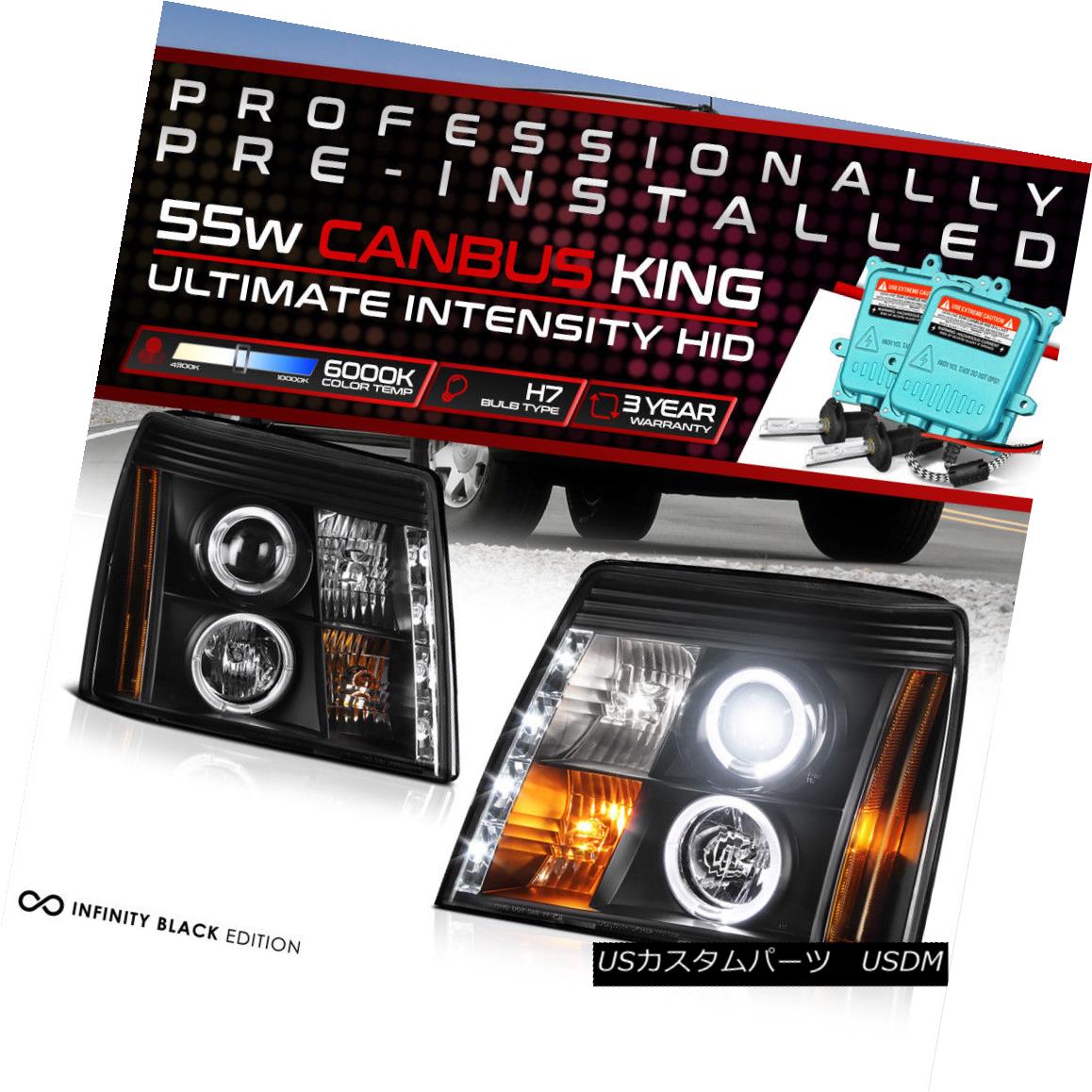 ヘッドライト  2002 Cadillac Escalade Projector Headlights Lamps  2002キャデラックエスカレードプロジェクターヘッドライトランプ