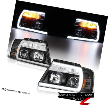 ヘッドライト 04-08 Ford F150 Fiber Optic Neon Tube U-Bar C-Shape LED DRL Projector Headlight 04-08 Ford F150光ファイバーネオンチューブU字棒C字型LED DRLプロジェクターヘッドライト