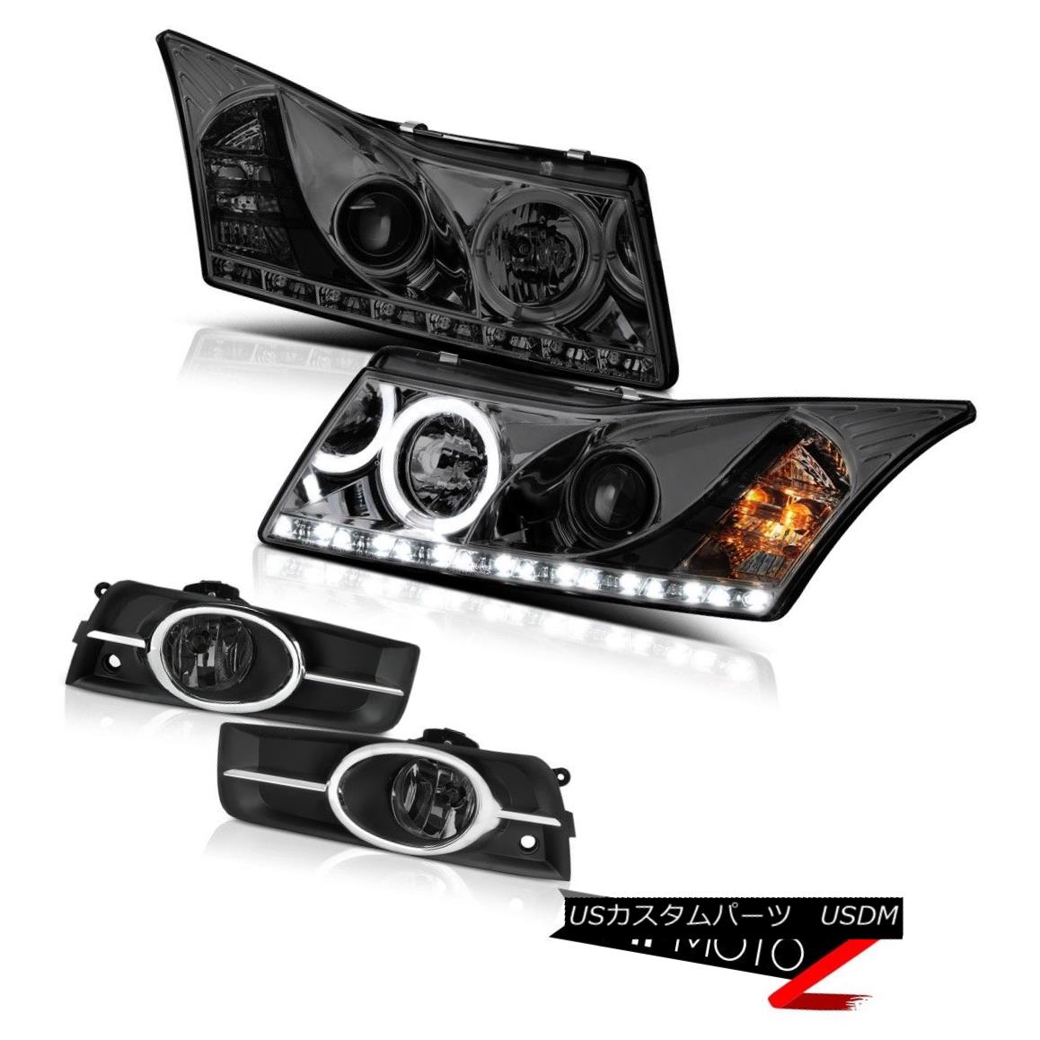 ヘッドライト 11-15 Chevy Cruze LT Phantom Smoke Fog Lamps Headlights Crystal Lens Angel Eyes 11-15シボレー・クルーズLTファントム・スモーク・フォグ・ランプヘッドライトクリスタル・レンズ・エンジェル・アイズ