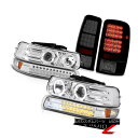 ヘッドライト Bright Chrome LED Headlights SMD Parking Smoke Brake Lamps 2000-2006 Tahoe 5.3L ブライトクロームLEDヘッドライトSMD駐車煙ブレーキランプ2000-2006タホ5.3L(2)