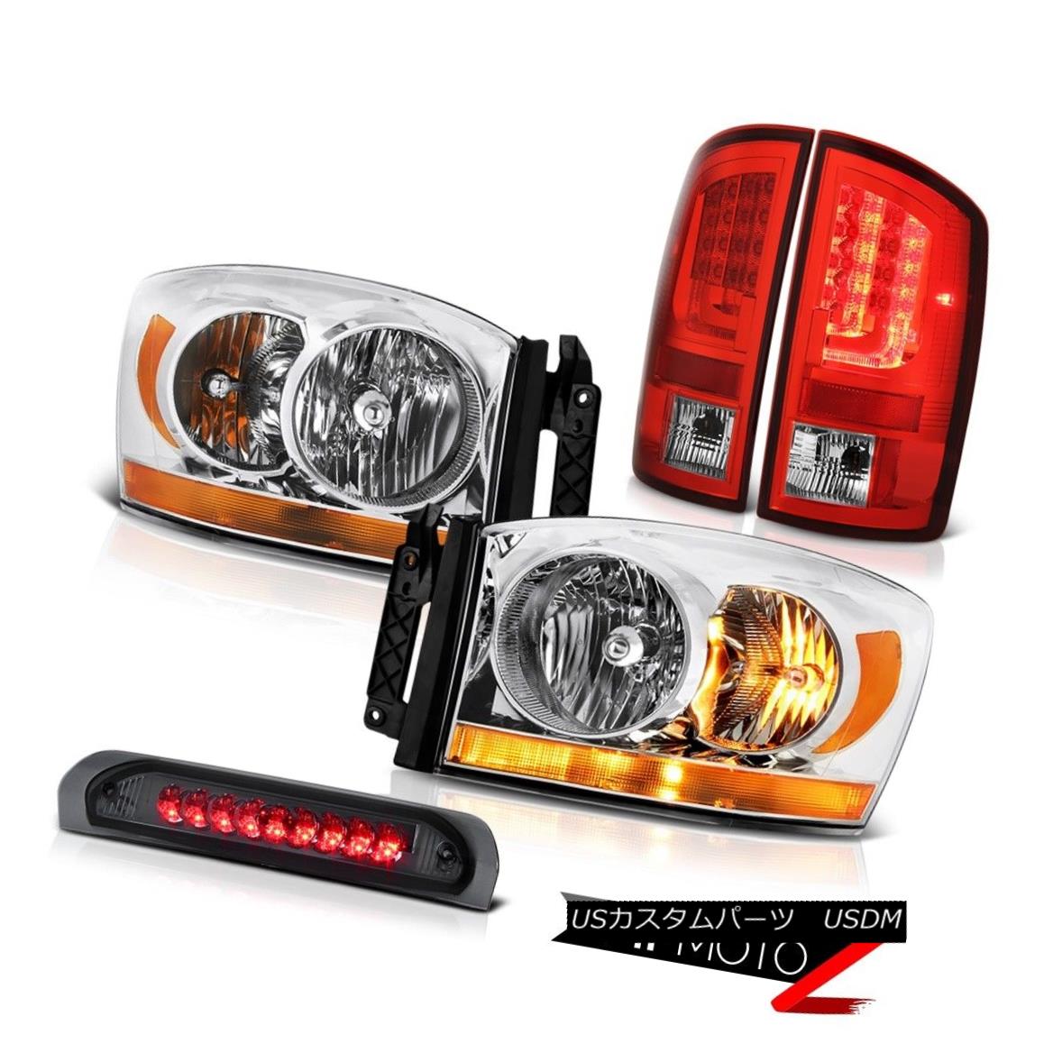 ヘッドライト 2006 Ram WS Red Clear Taillights Euro Headlamps High STop Light 