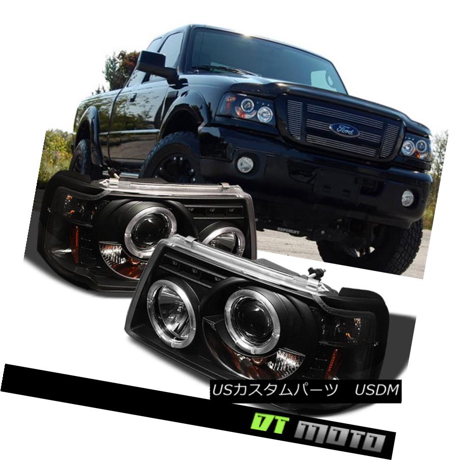 ヘッドライト Blk 2001-2011 Ford Ranger LED Halo Projector Headlights w/Built In Corner Lamps Blk 2001-2011 Ford Ranger LED Haloプロジェクターヘッドライト（コーナーランプ内蔵）