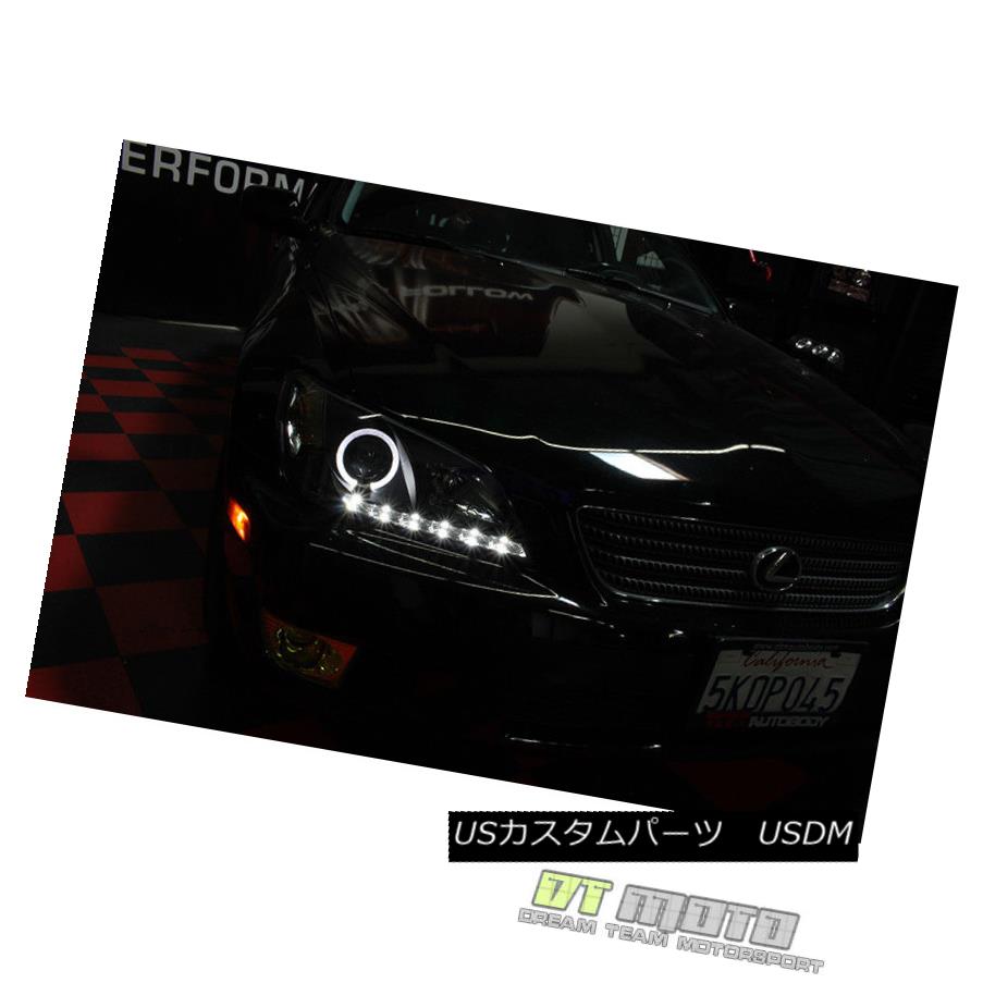 ヘッドライト Smoked 2001-2005 Lexus IS300 Projector Headlights w/Daytime DRL LED Running Lamp スモーク2001-2005 Lexus IS300プロジェクターヘッドライト（Daylight DRL LEDランニングランプ付き）