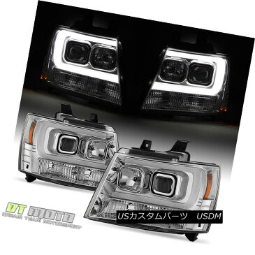 ヘッドライト 2007-2014 Chevy Suburban Tahoe Avalanche [LED Tube DRL] Projector Headlights Set 2007-2014シボレー郊外タホ雪崩[LEDチューブDRL]プロジェクターヘッドライトセット