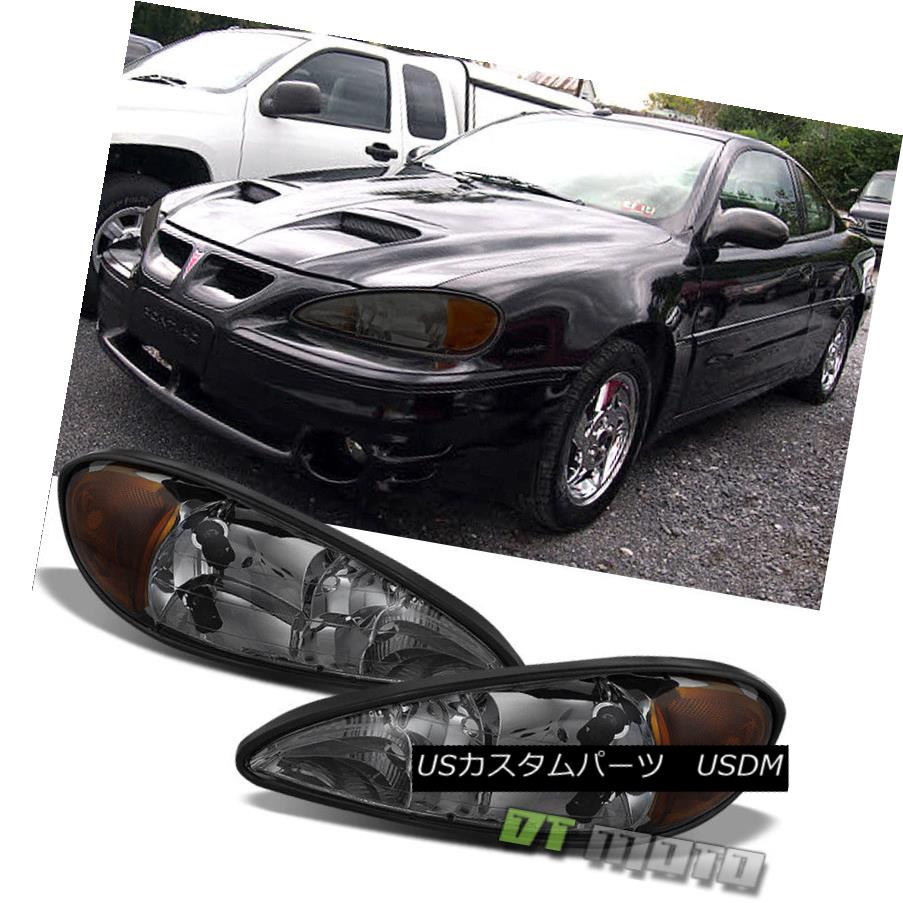 ヘッドライト Smoked 1999-2005 Pontiac Grand AM Replacement Headlights HeadLamp Left+Right スモーク1999-2005ポンティアックグランドAMの交換ヘッドライトヘッドランプ左+右