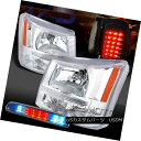 ヘッドライト 03-06 Silverado 1500 Clear Headlights+3rd Stop Lamp+Piano Black LED Tail Lamps 03-06 Silverado 1500クリアヘッドライト+ 3ストップランプ+ピアノブラックLEDテールランプ(2)
