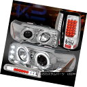 ヘッドライト 99-03 Sierra Chrome Projector Headlights+LED Tail Lamps+LED 3rd Brake 99-03シエラクロームプロジェクターヘッドライト+ LEDテールランプ+ LED第3ブレーキ(2)