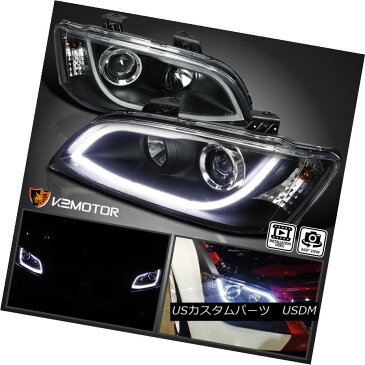 ヘッドライト 2008-2009 Pontiac G8 LED DRL Bar Projector Headlights+Turn Signal Black 2008 - 2009年ポンティアックG8 LED DRLバープロジェクターヘッドライト+ Tur n信号黒