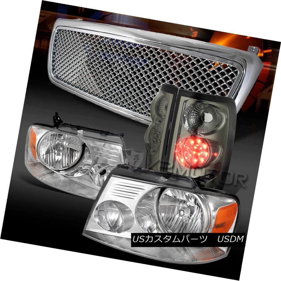 04-08 Ford F150 Black SMD LED Halo Projector Headlights+Rear Tail Brake Lamps
