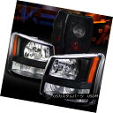 ヘッドライト 03-06 Silverado Pickup 1PC Style Black Headlights+Glossy Black Tail Lamps 03-06シルバラードピックアップ1PCスタイルブラックヘッドライト+グロー ssyブラックテールランプ(2)