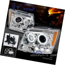 ヘッドライト Chrome LED Halo Projector Headlights Set For 2005-2012 Nissan Xterra クロムLEDハロープロジェクターヘッドライト 2005?2012年日産自動車向けに設定