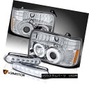 wbhCg Ford 92-96 Bronco F150 Halo Chrome Projector Headlights+Bumper LED Fog tH[h92-96uRF150n[N[vWFN^[wbhCg+u[ LEDtHO