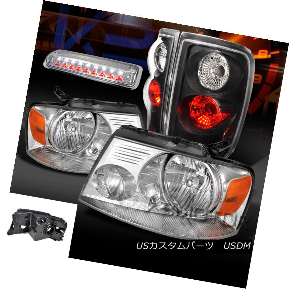 04-08 Ford F150 Black SMD LED Halo Projector Headlights+Rear Tail Brake Lamps