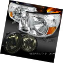 ヘッドライト For 2005-2011 Toyota Tacoma Headlights w/Amber Reflectors+Smoke Fog Lights 2005年?2011年トヨタタコマヘッドランプ（アンバーリフレクター+スモ）