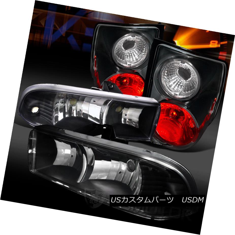 ヘッドライト 98-04 Chevy S10 Pickup Euro Black Headlights+Black Tail Brake Lamps 98-04 Chevy S10 Pickupユーロブラックヘッドライト+ Bla ckテールブレーキランプ