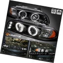 ヘッドライト 1996-2003 BMW E39 525I 530I M5 LED Halo Projector Headlights Black 1996-2003 BMW E39 525I 530I M5 LEDハロープロジェクターヘッドライトブラック