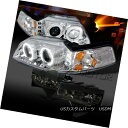 ヘッドライト 99-04 Mustang Chrome Dual Halo LED Projector Headlights+Smoke Fog Lamps 99-04 Mustang ChromeデュアルHalo LEDプロジェクターヘッドライト+スモーキー keフォグランプ(2)